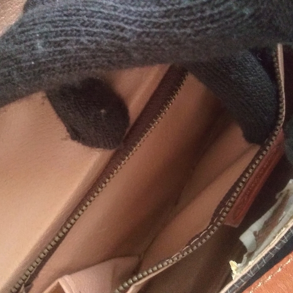 MARIO VALENTINO brown leather vintage 2 way 3way shoulder bag crossbody clutch - Picture 12 of 12